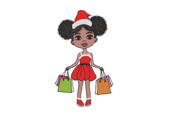 Christmas, New Year, Cute Afro Girl Embroidery Review