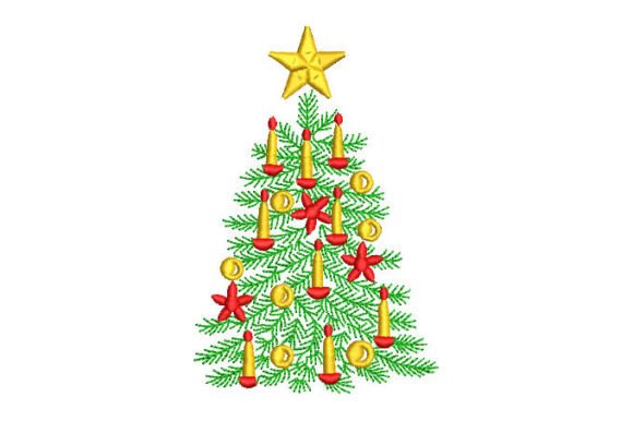 Christmas Tree with Candle Star Embroidery Review