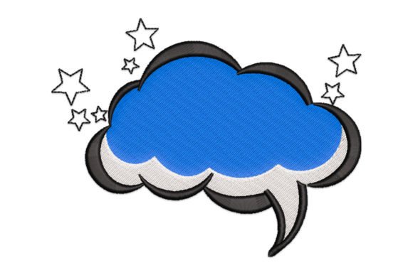 Comic Blank Speech Bubble Embroidery Review