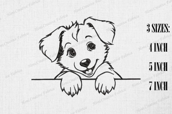 Cute Australian Shepherd Peeking Wall Embroidery Review