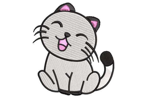 Cute Cat Sitting Pretty Embroidery Review