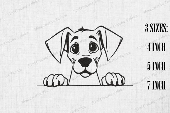 Cute Great Dane Dog Peeking Wall Design Review
