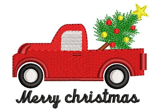 Merry Christmas Truck with Tree Design Review
