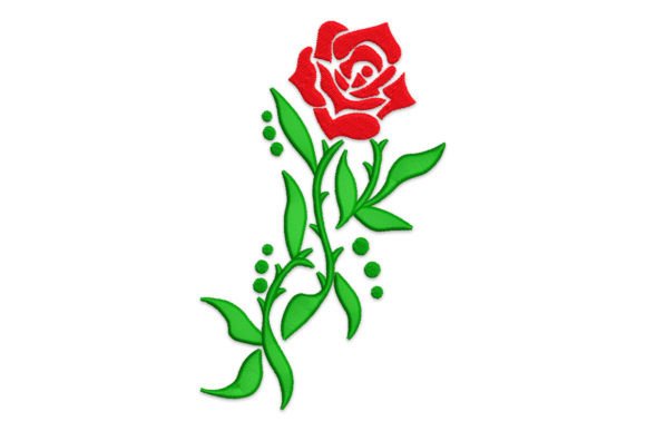 Red Rose Flower with Green Leaves Design Review